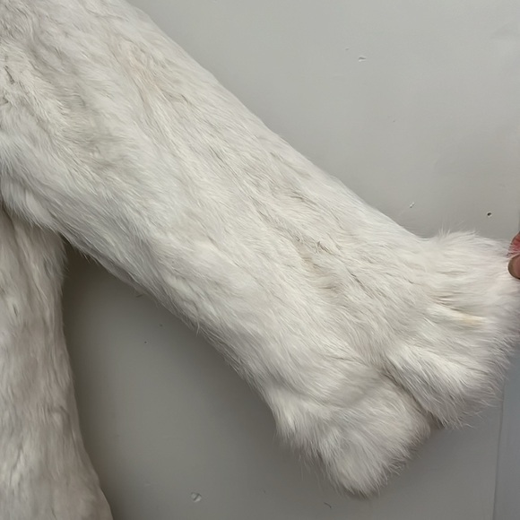 Adrienne Landau Kids sz 14/16 Rabbit Fur Coat - Picture 5 of 9